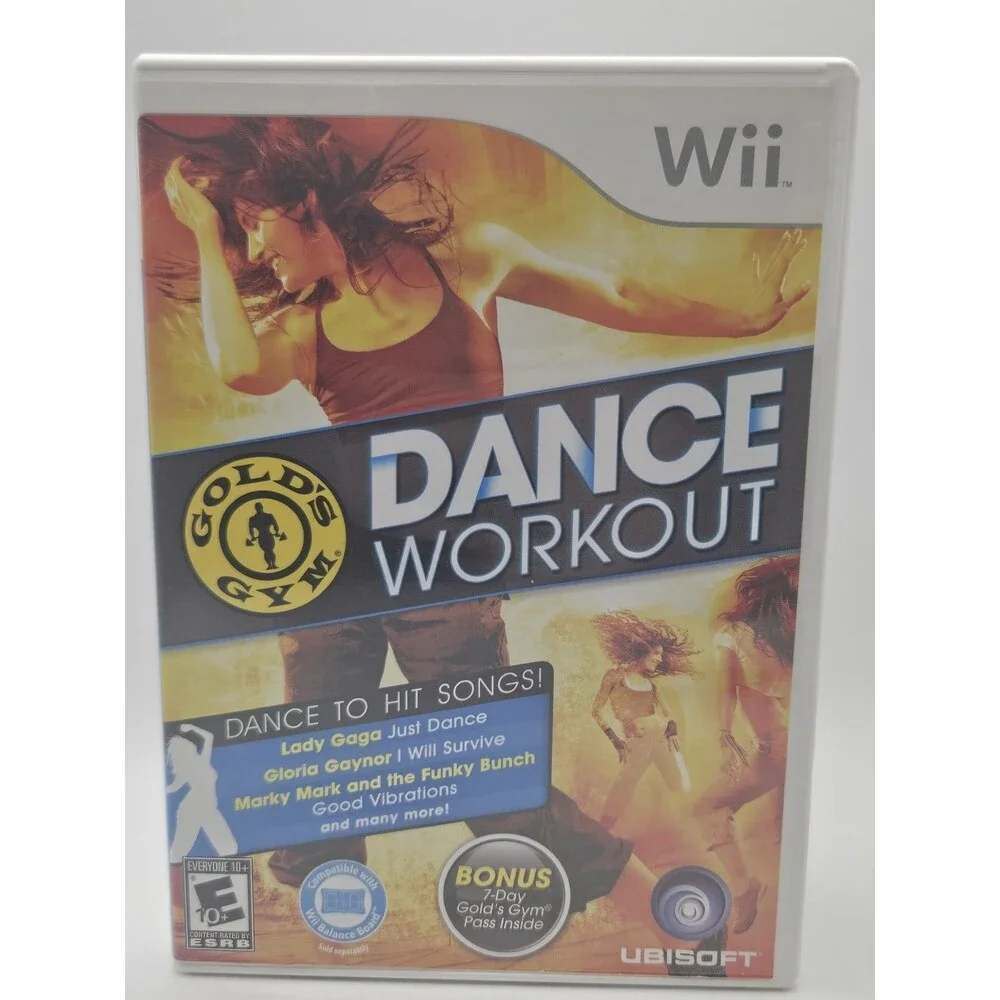 Gold's Gym Dance Workout (Nintendo Wii, 2010) Tested Working With Pass